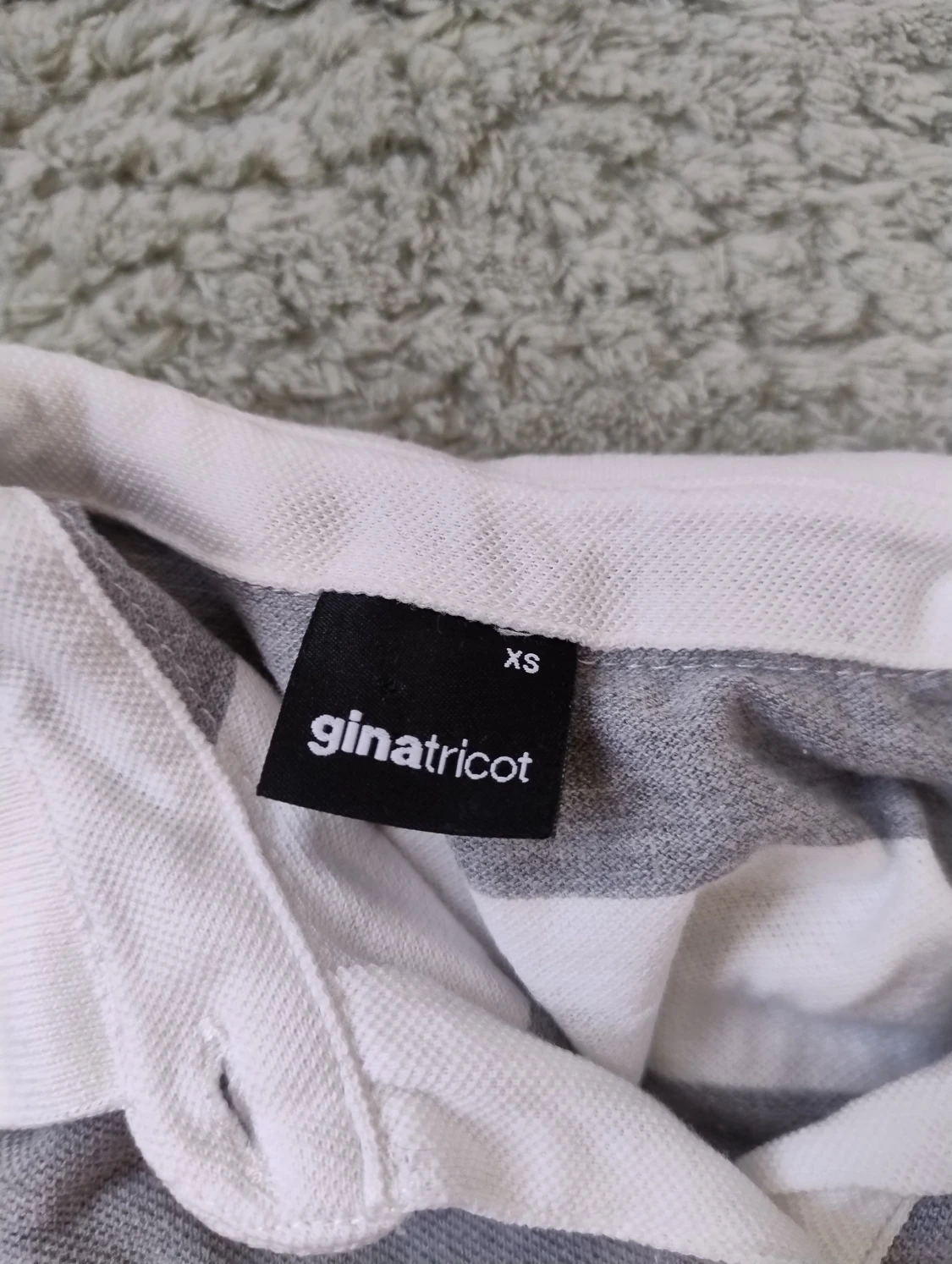 Randig croppad pikétröja Gina Tricot - 2