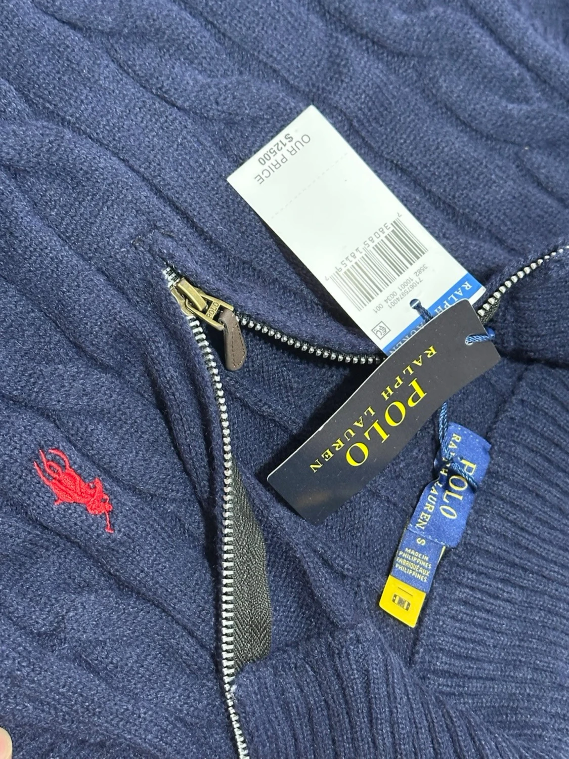 Marinblå stickad tröja Polo Ralph Lauren - 3