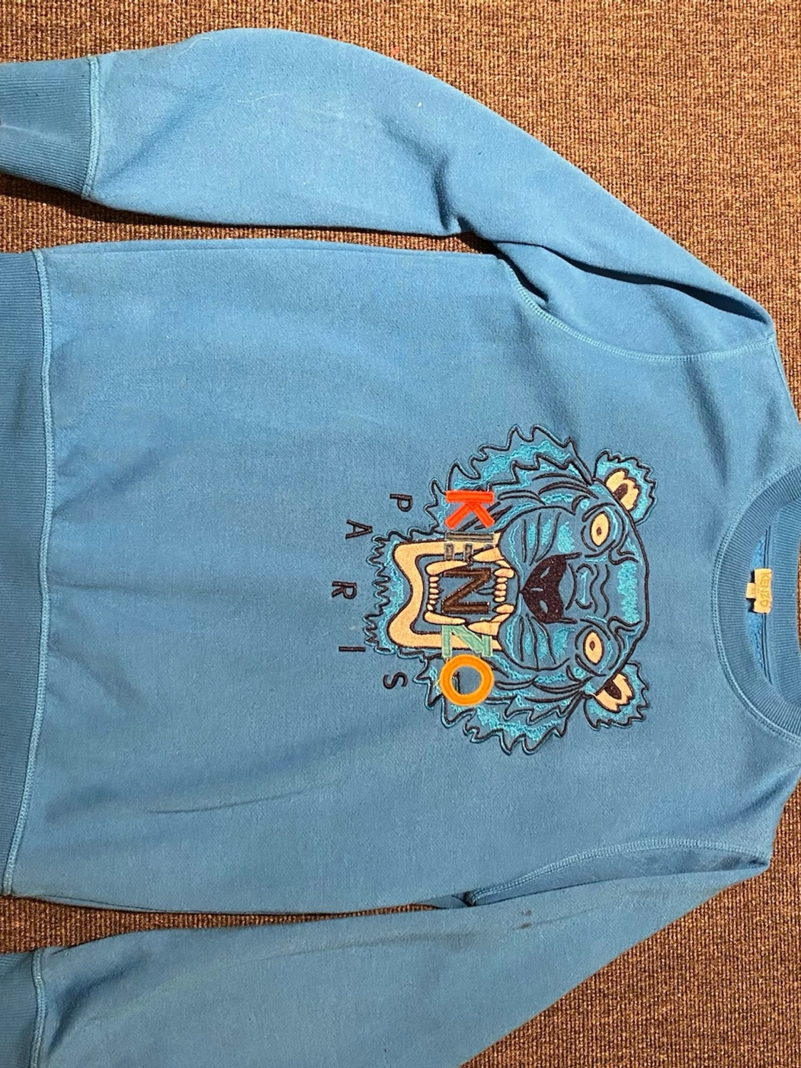 Blå Kenzo sweatshirt med tigertryck