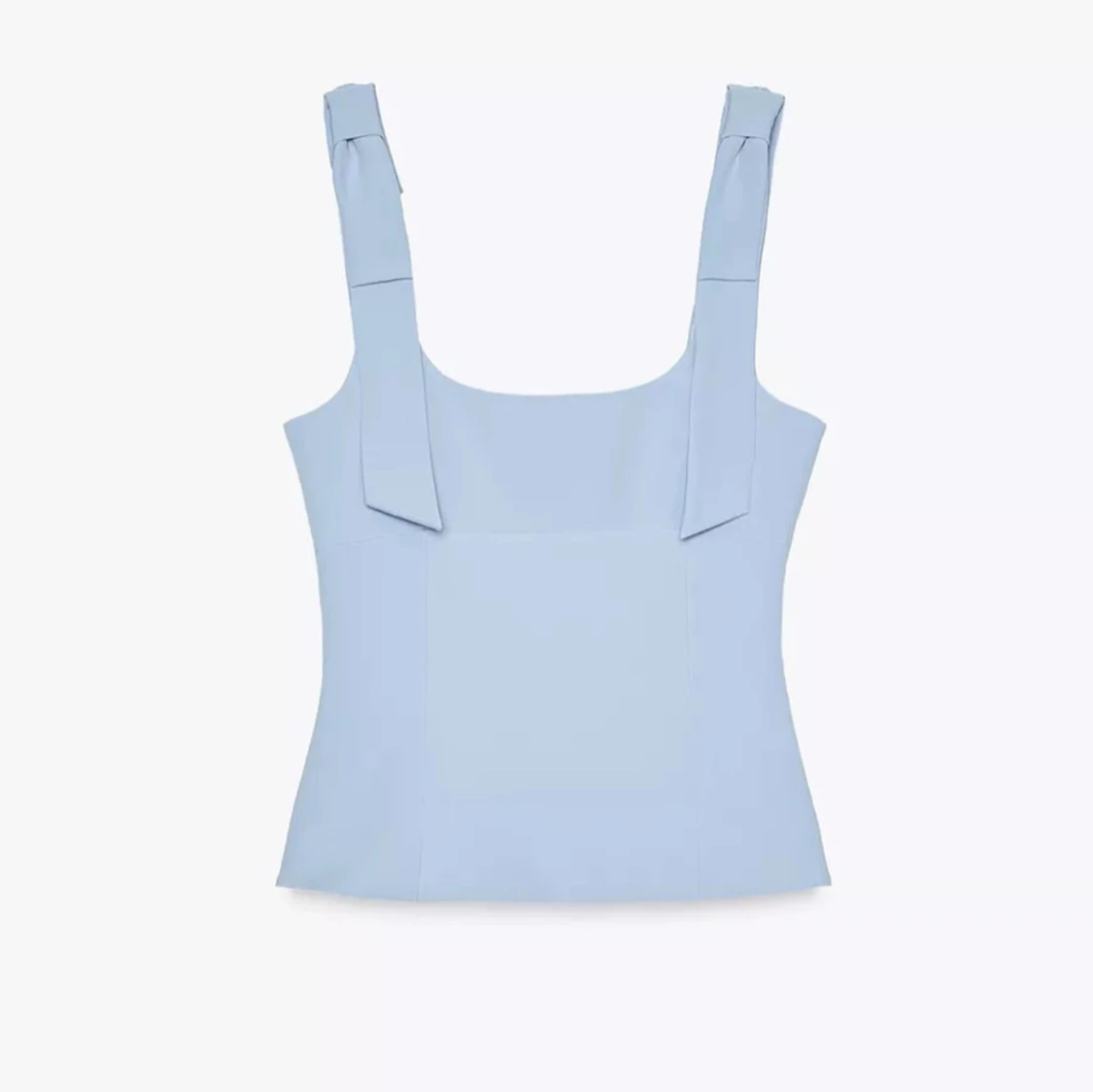 Zara ljusblå topp med rosetter  - 2