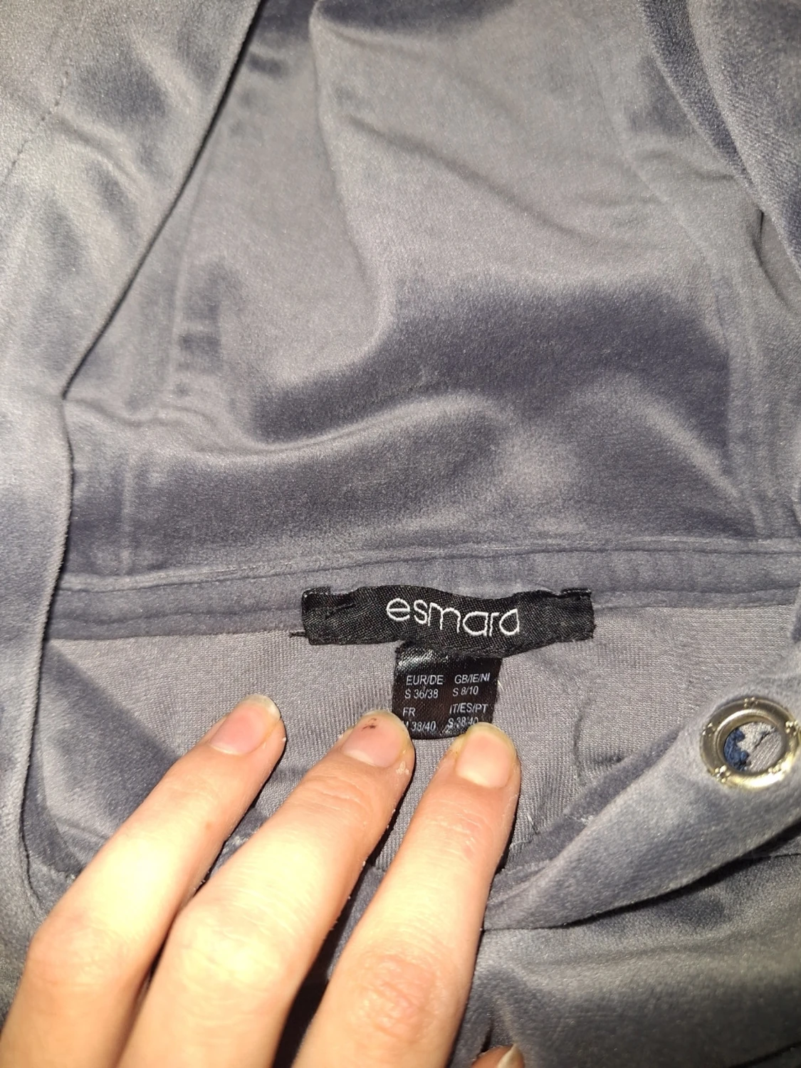 Grå velour hoodie från Esmara - 1