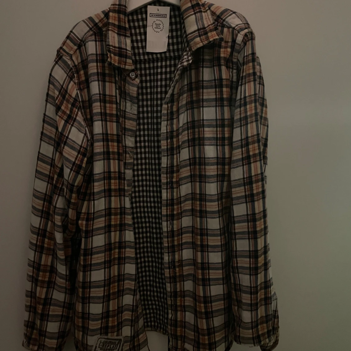 Rutig vändbar skjorta, replay - 2