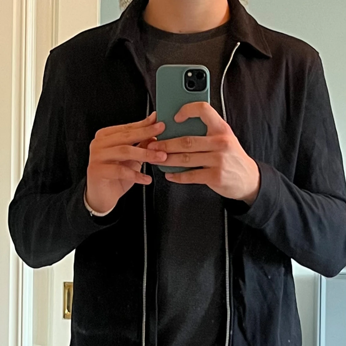 Svart zip/overshirt - 2