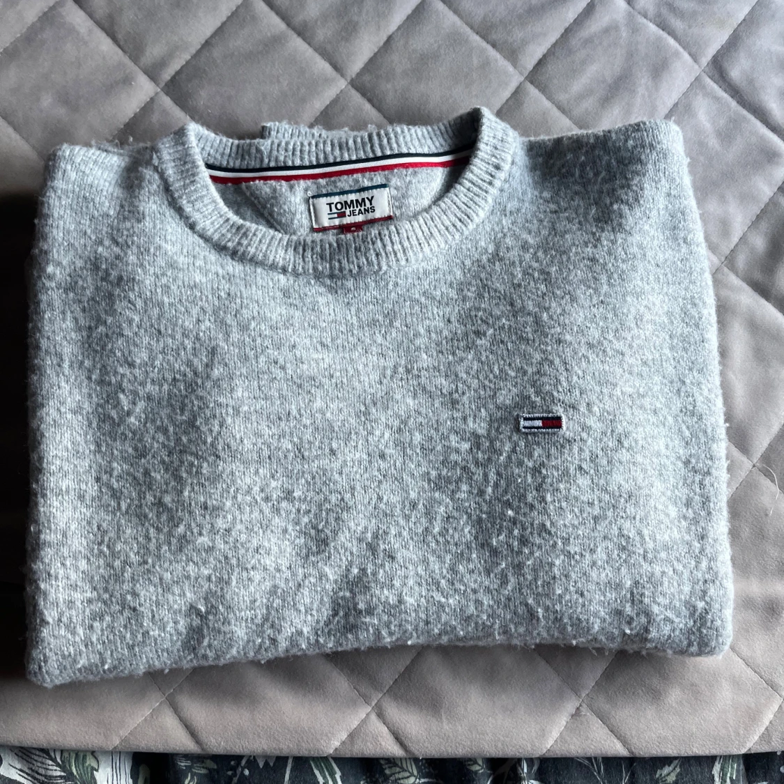 Ljusgrå stickad tröja Tommy Jeans S - 2