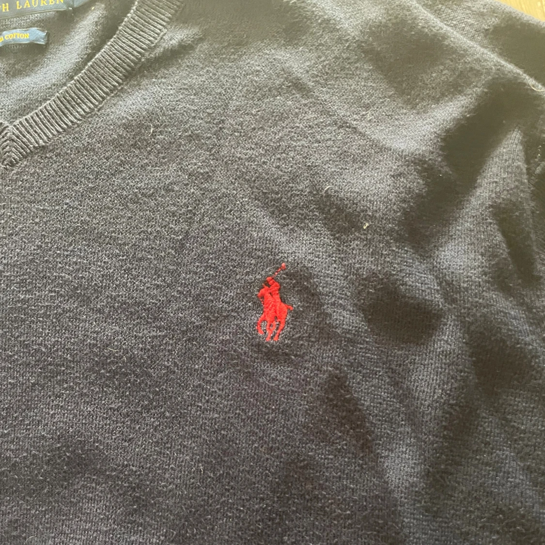 Mörkblå v-ringad tröja Polo Ralph Lauren - 2