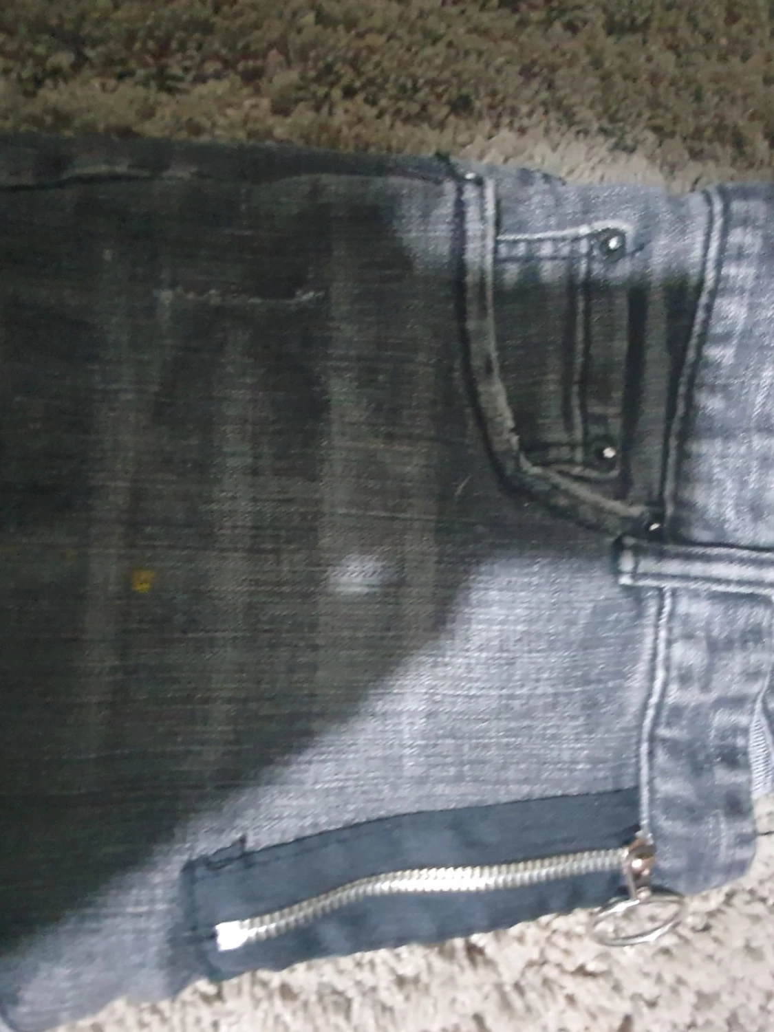 Dsquared2 mörka jeans med dragkedja - 4