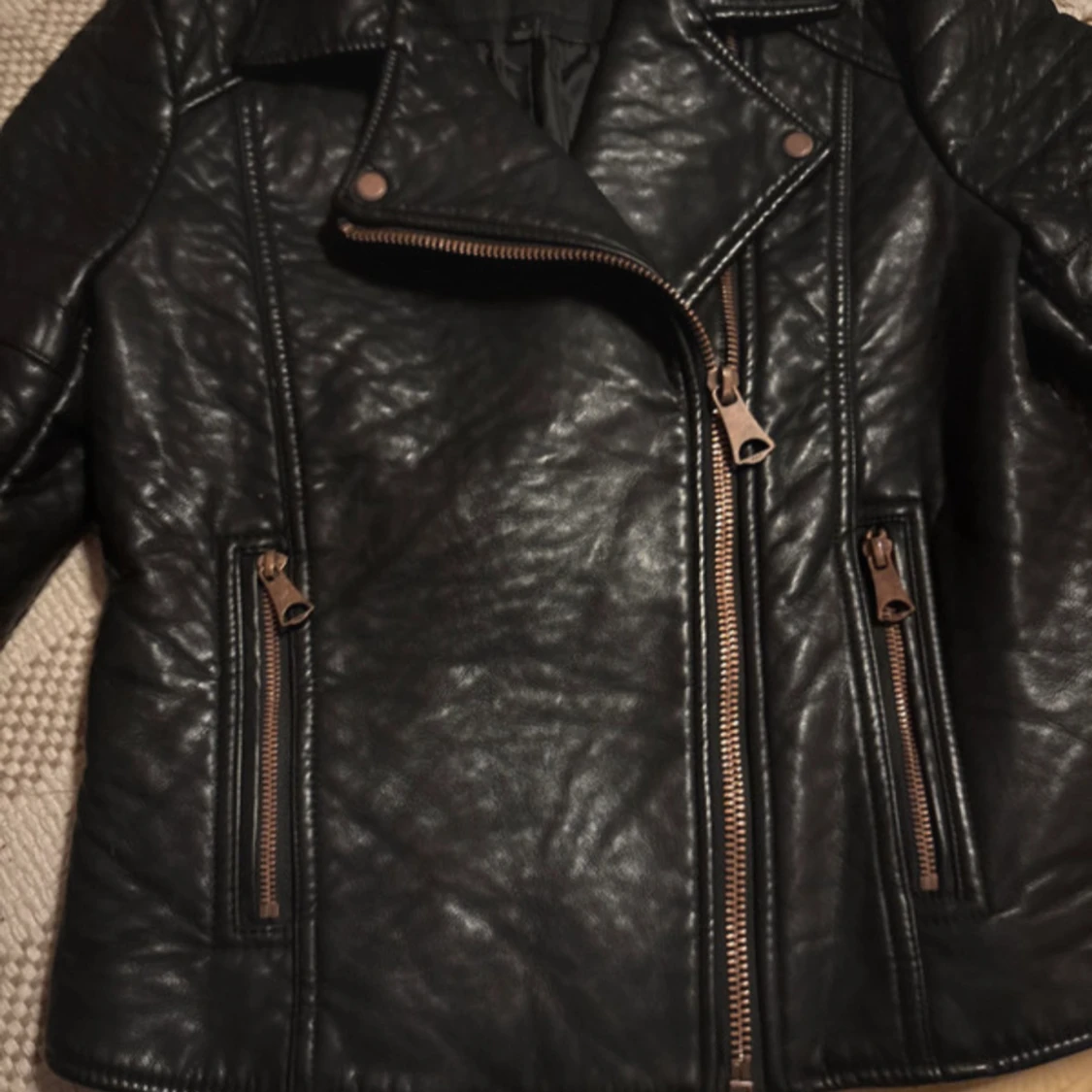 Svart skinnjacka Marc New York S - 1