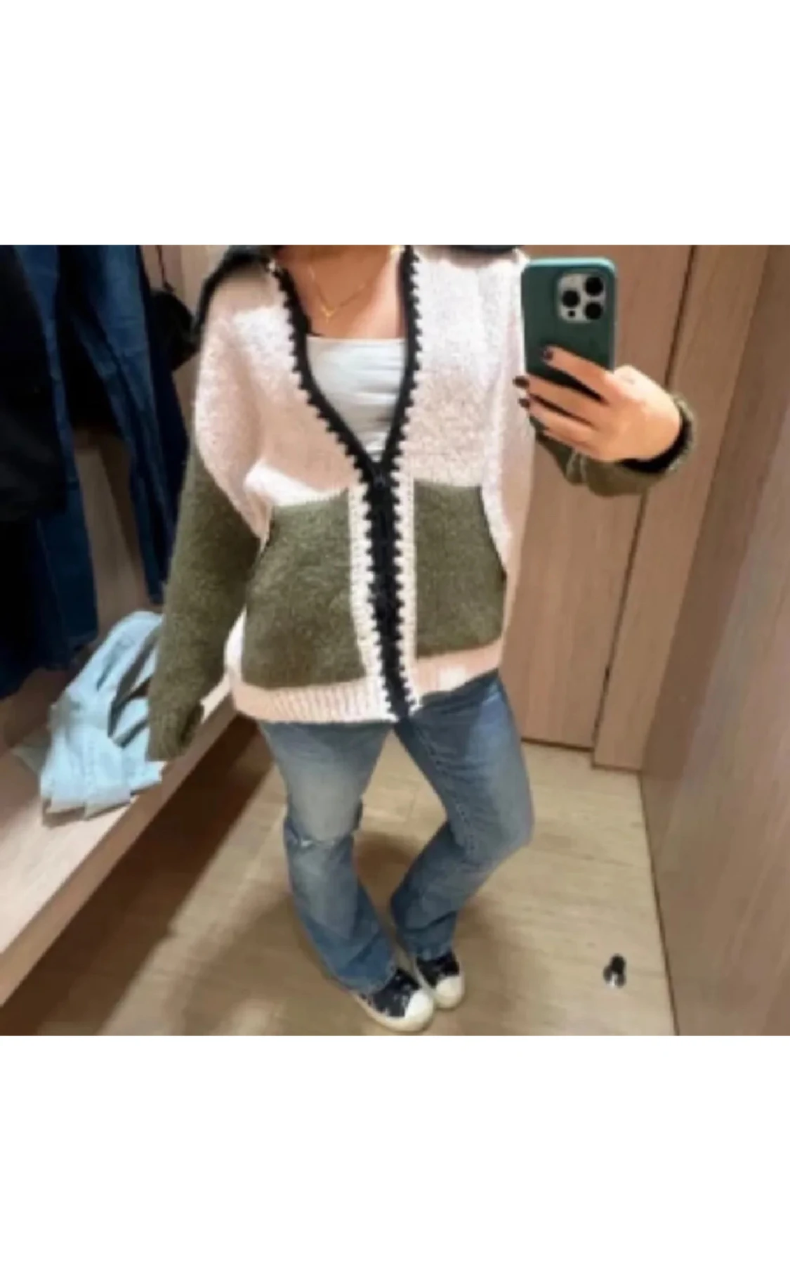 Stickad kofta med dragkedja från Zara - 2