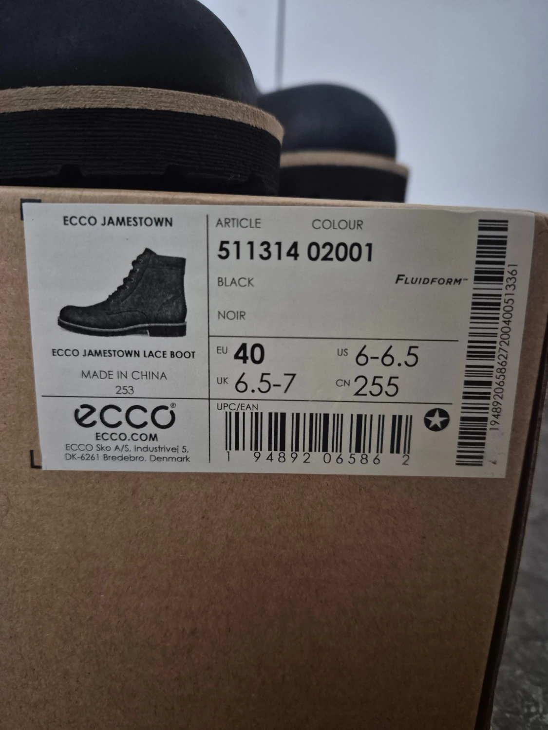 Svarta ECCO Jamestown boots stl 40 - 1