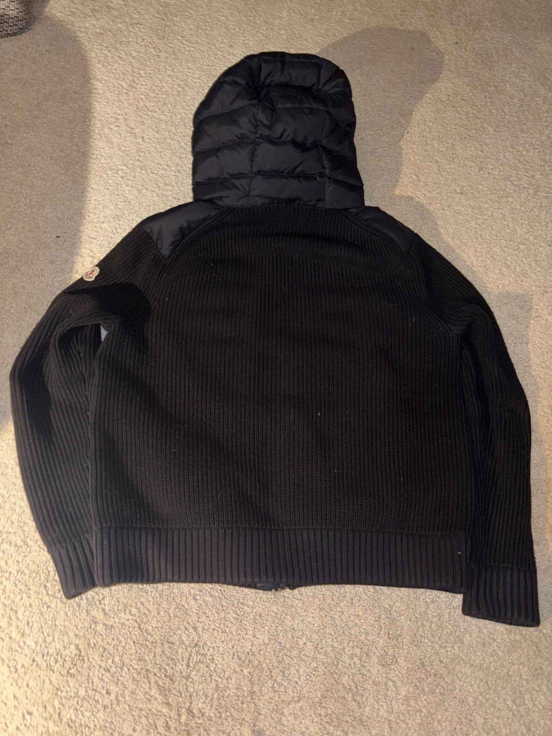 Mörkblå stickad cardigan jacka Moncler - 1