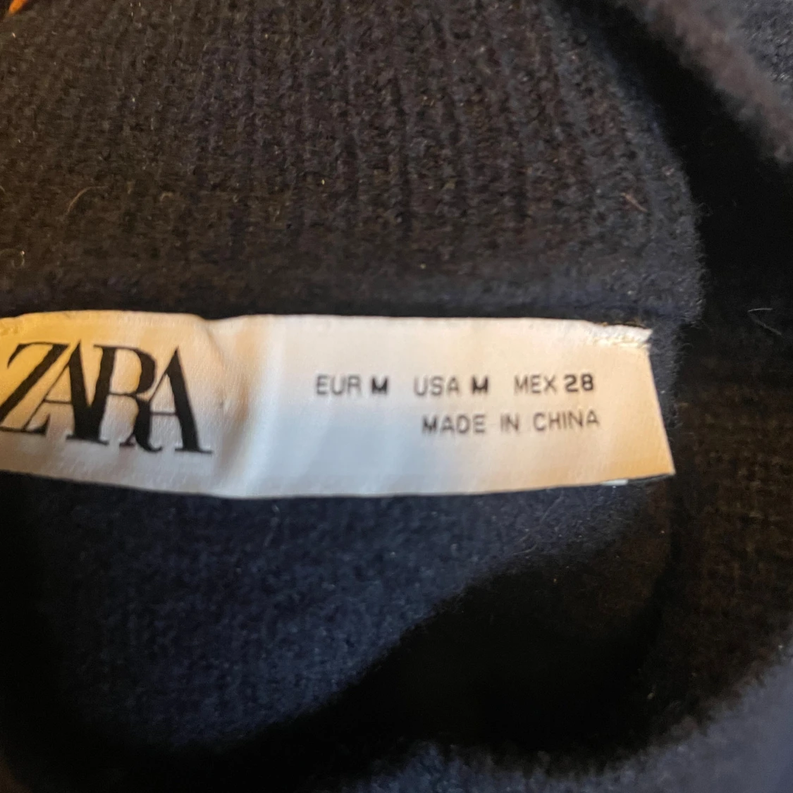 Mörkblå polotröja med dragkedja Zara - 2