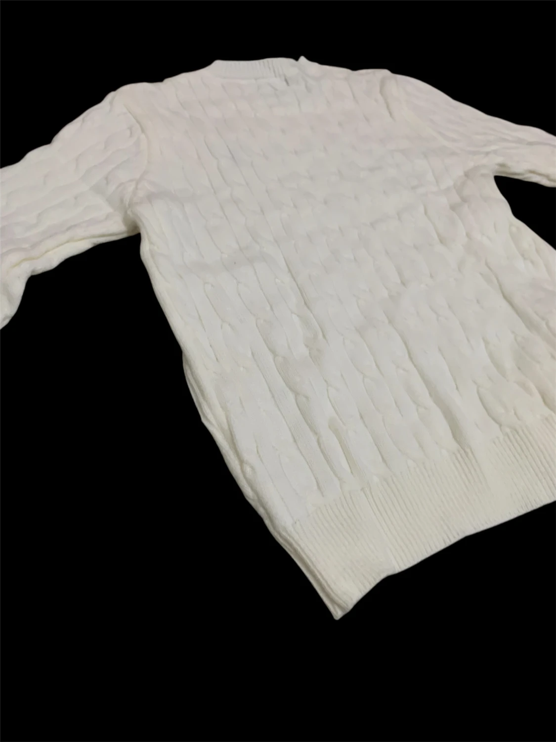 Vit kabelstickad tröja Polo Ralph Lauren - 1