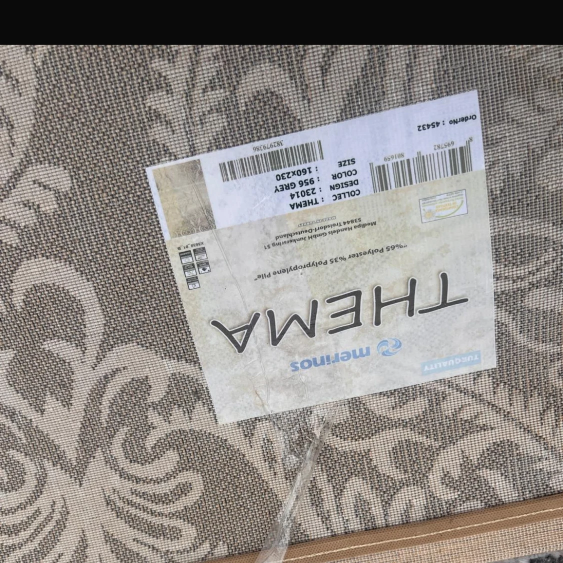 Merinos Thema 3956 Grey Matta 160x230 - 1