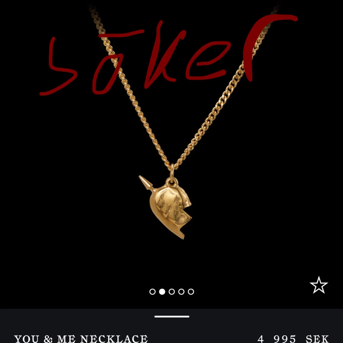 Guldigt halsband You & Me