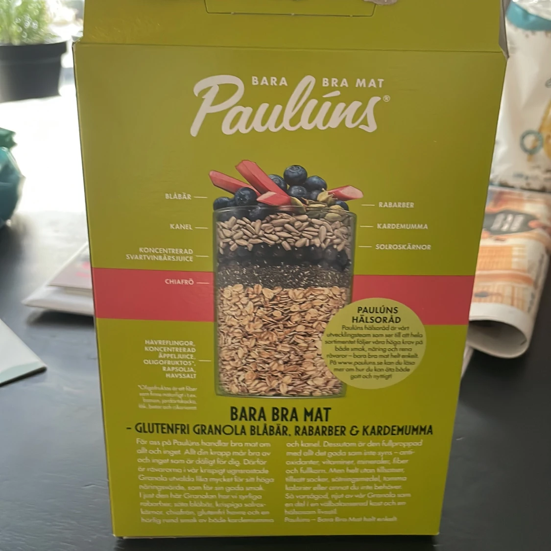 Paulúns Glutenfri Granola Blåbär, Rabarber & Kardemumma - 2