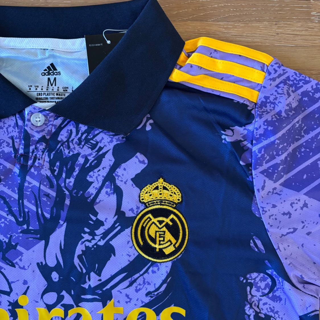 Real Madrid lila bortatröja Adidas M  | Lätt & ventilerande - 2