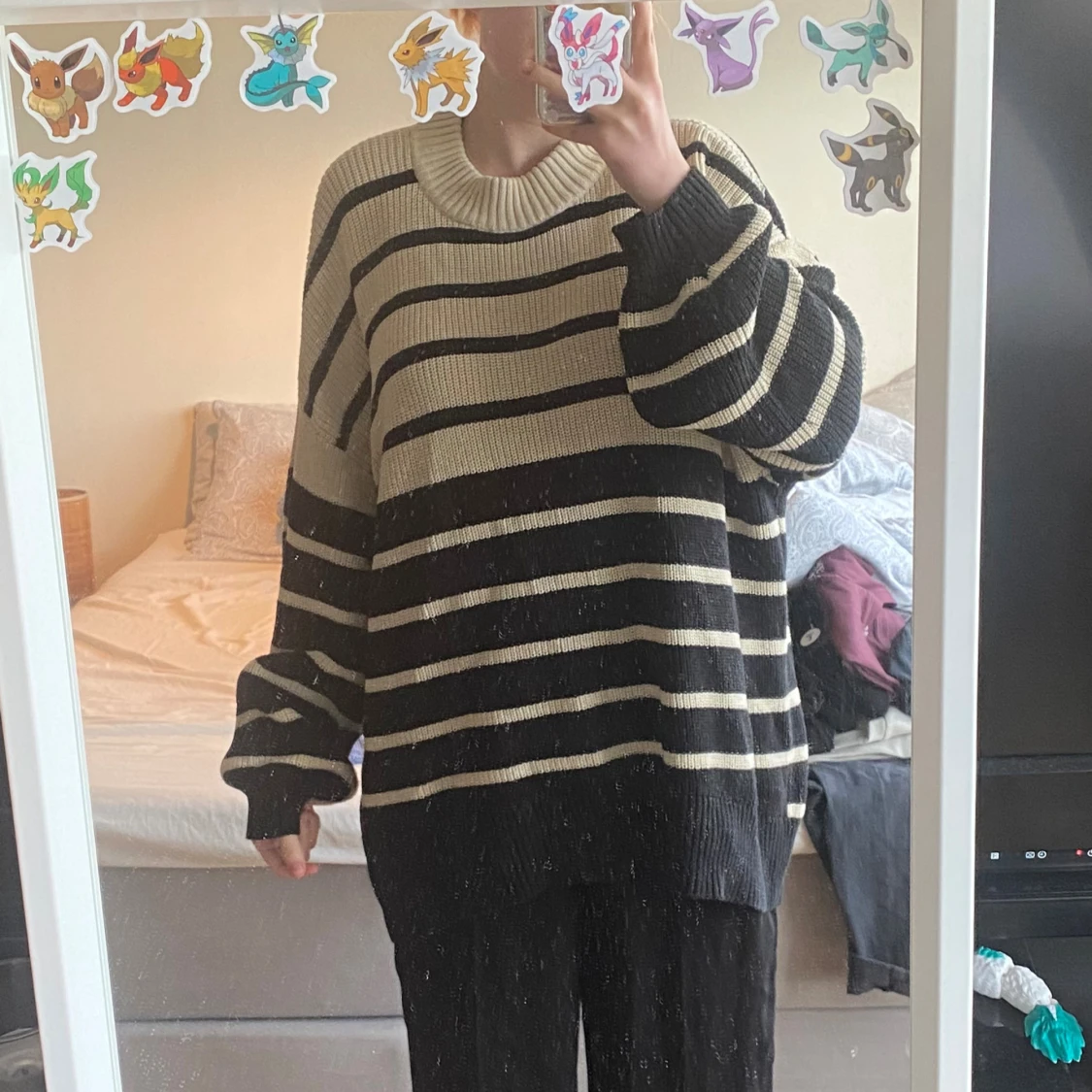 Randig stickad tröja🧶