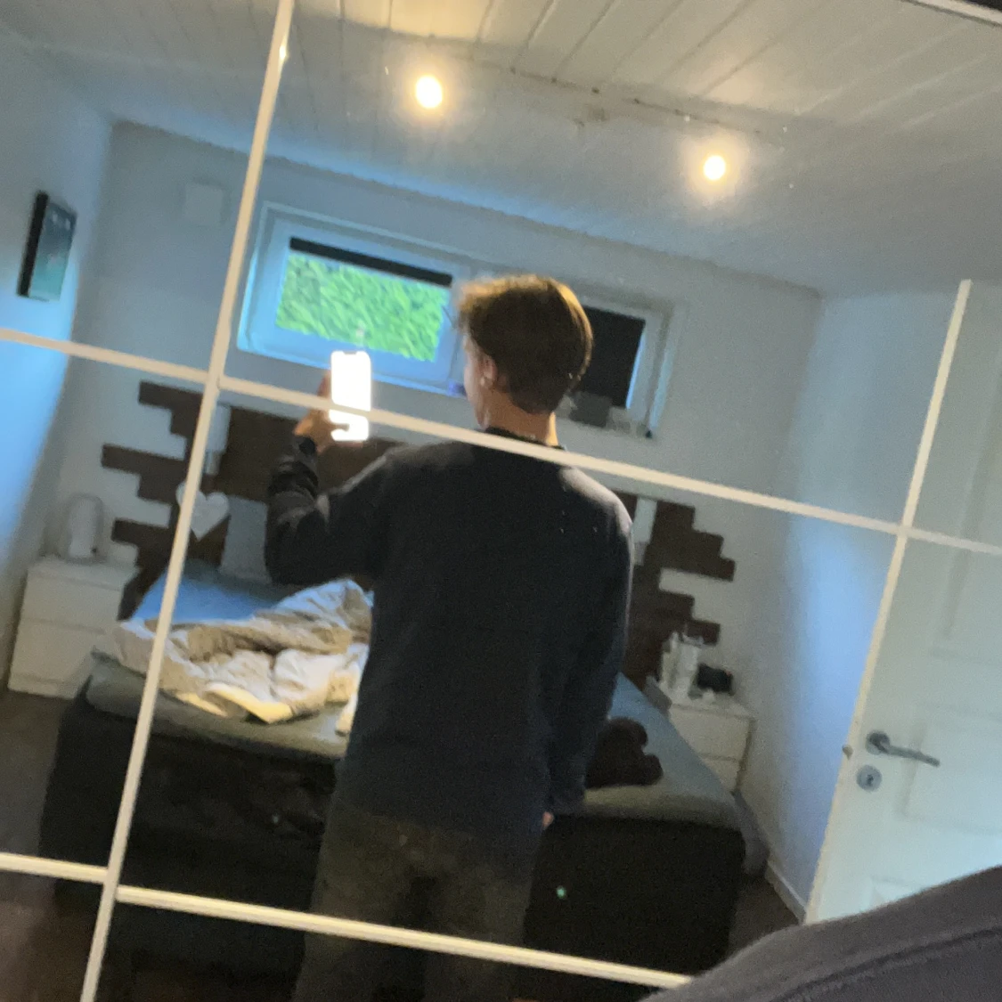 Mörkblå Nike sweatshirt - 1