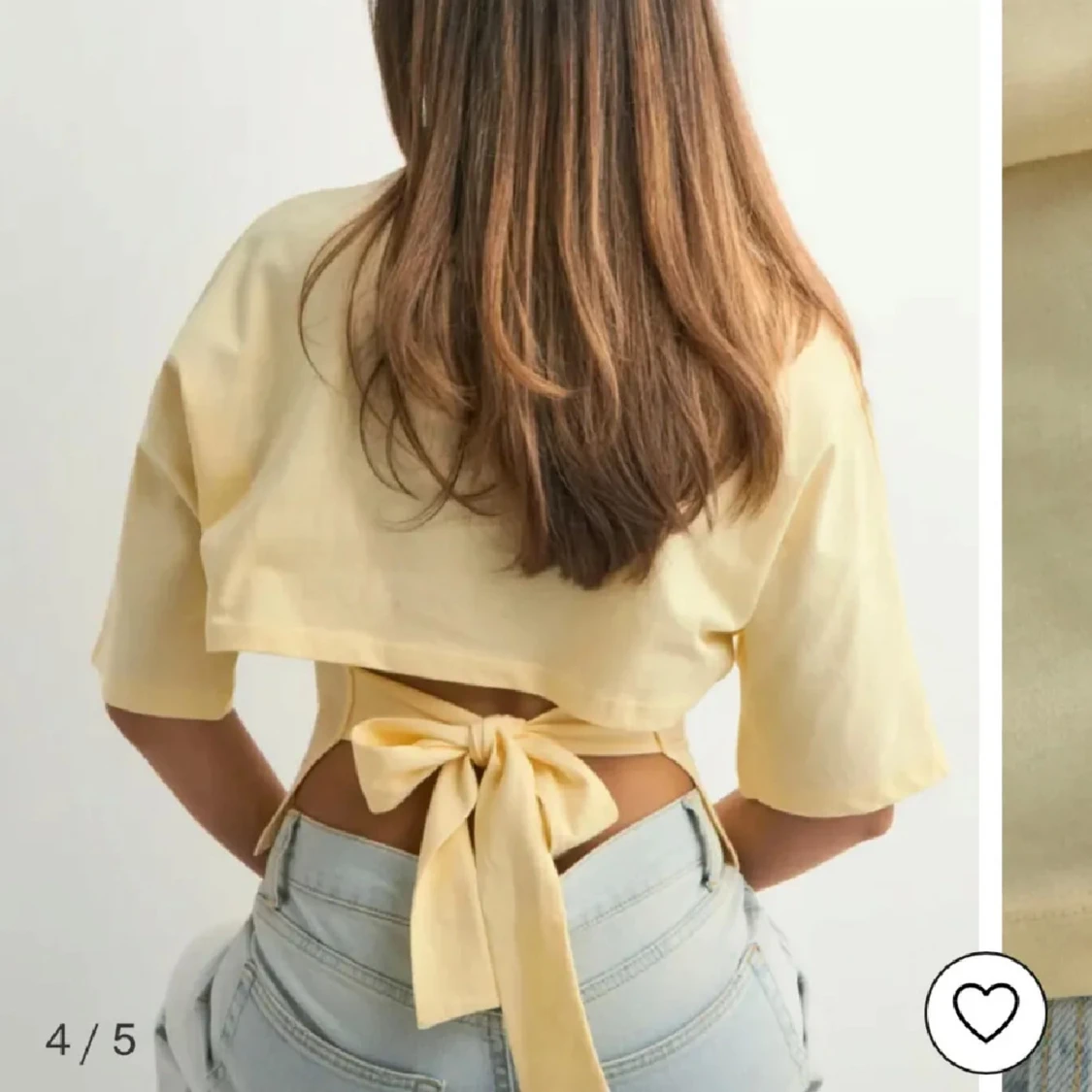 Gul Tie top från Nelly, ALDRIG ANVÄND - 1