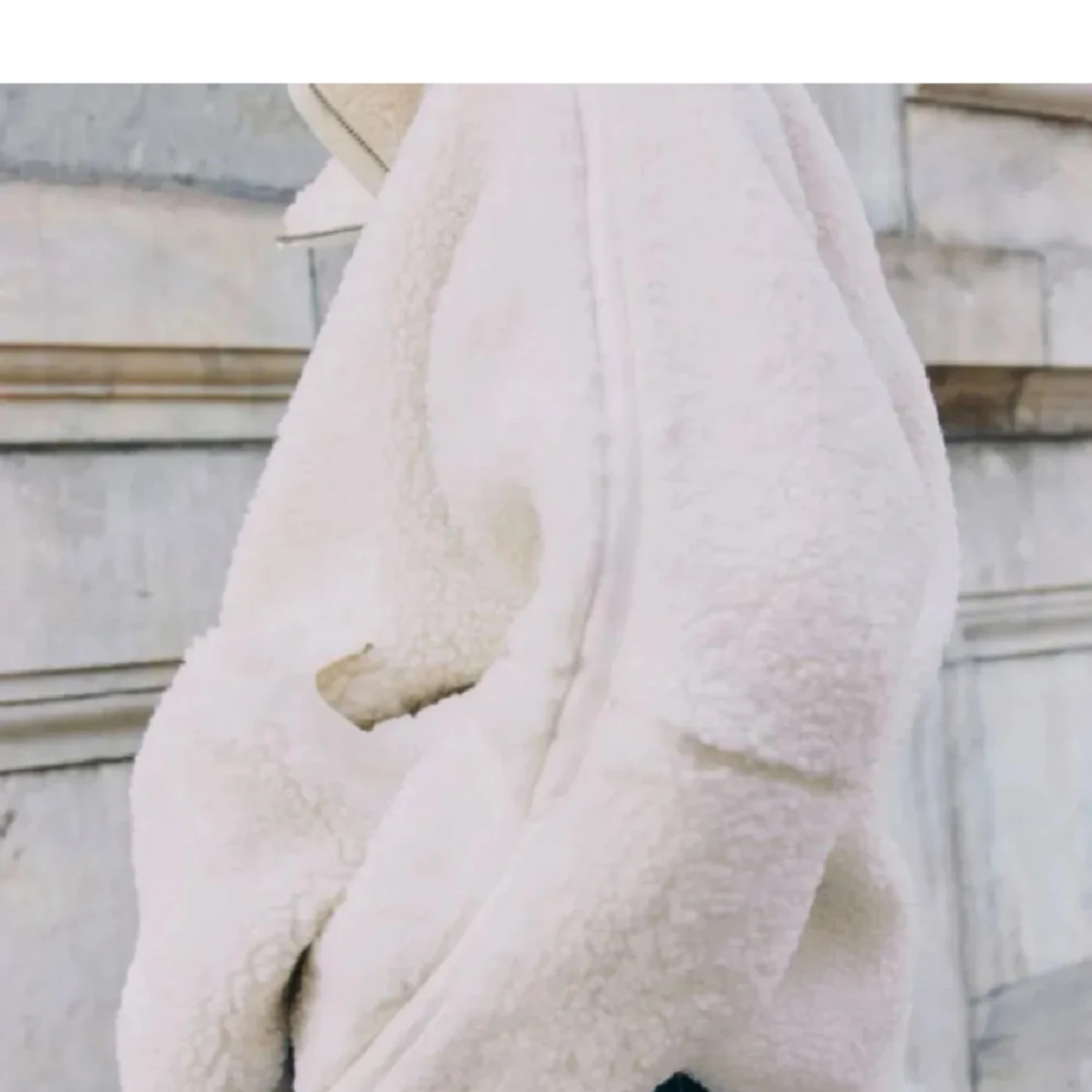 Vit teddyjacka från h&m - 1