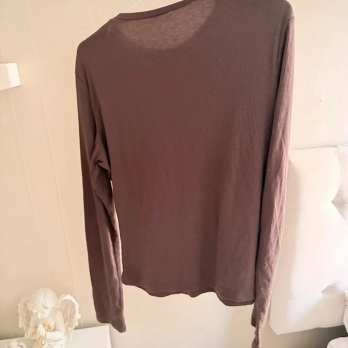 Brun långärmad basic tröja - 1