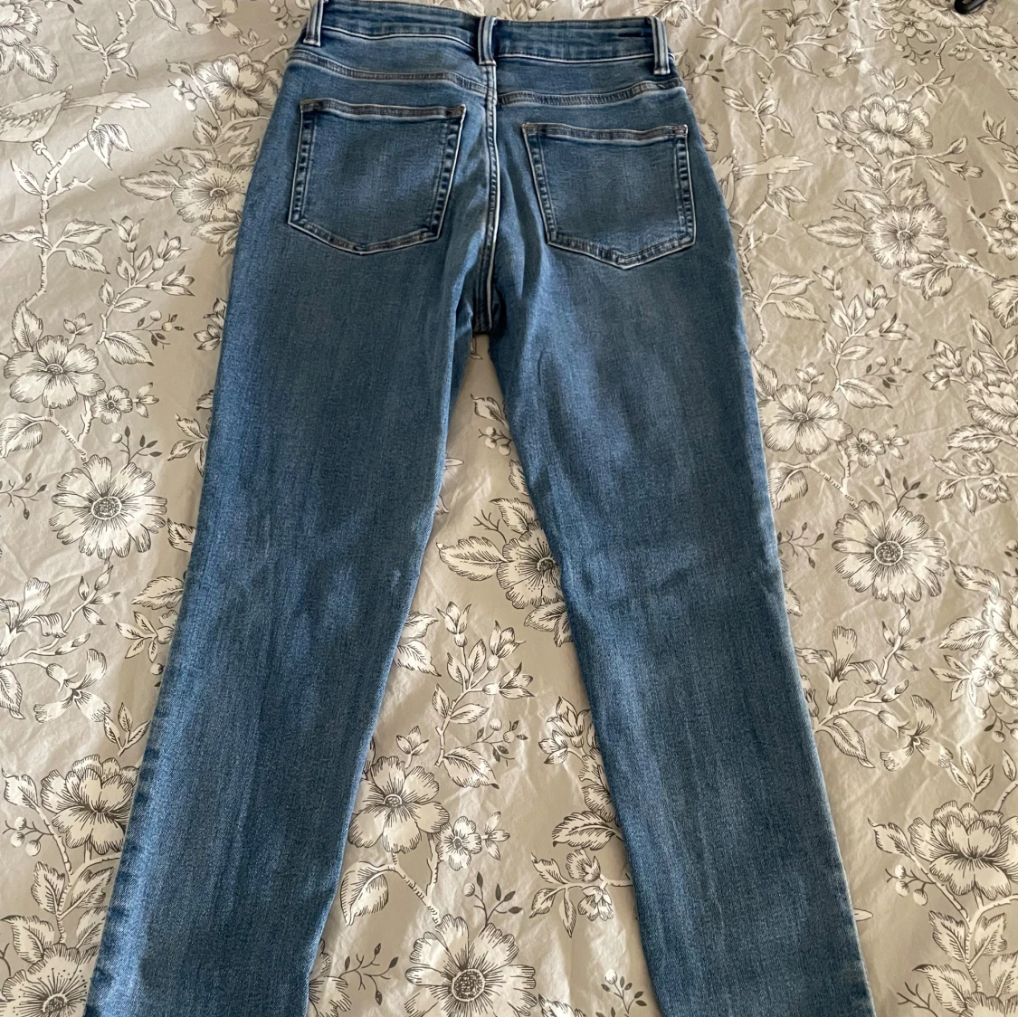 Blå skinny jeans med hög midja - 3