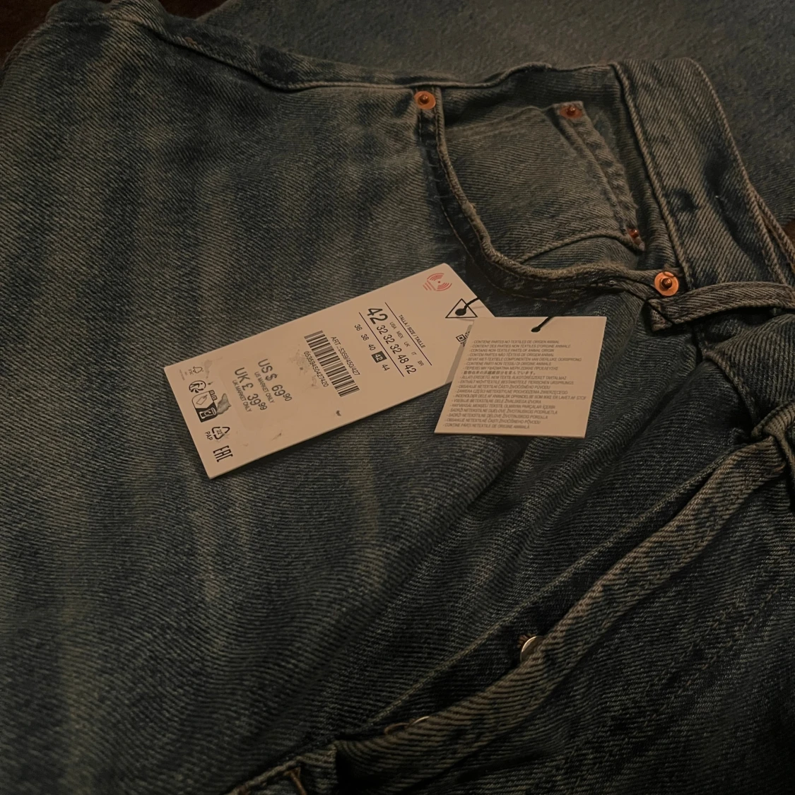 Baggy flare jeans från Zara, blå - 3