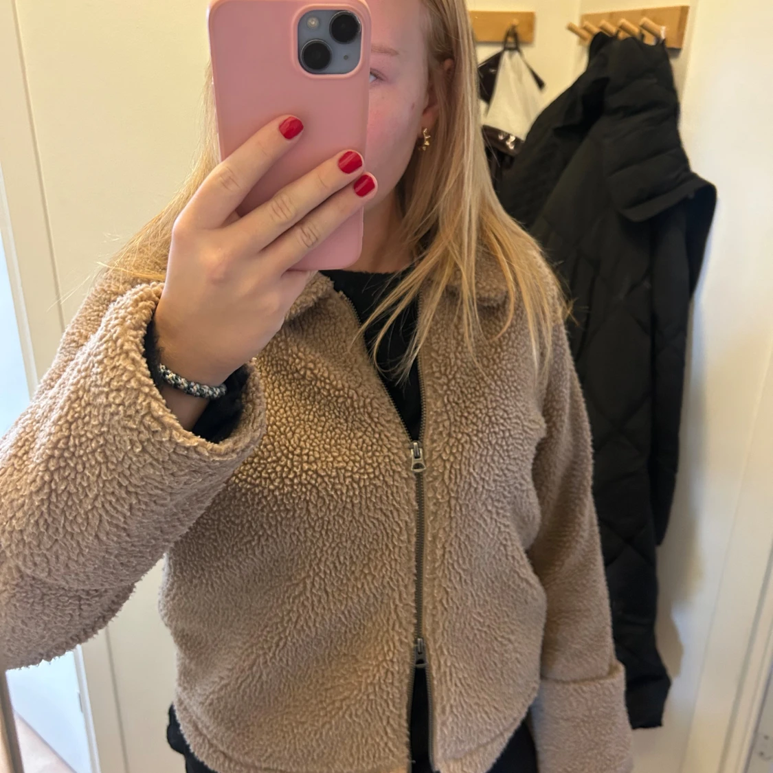 Beige/brun  teddyjacka från Dobber  - 2