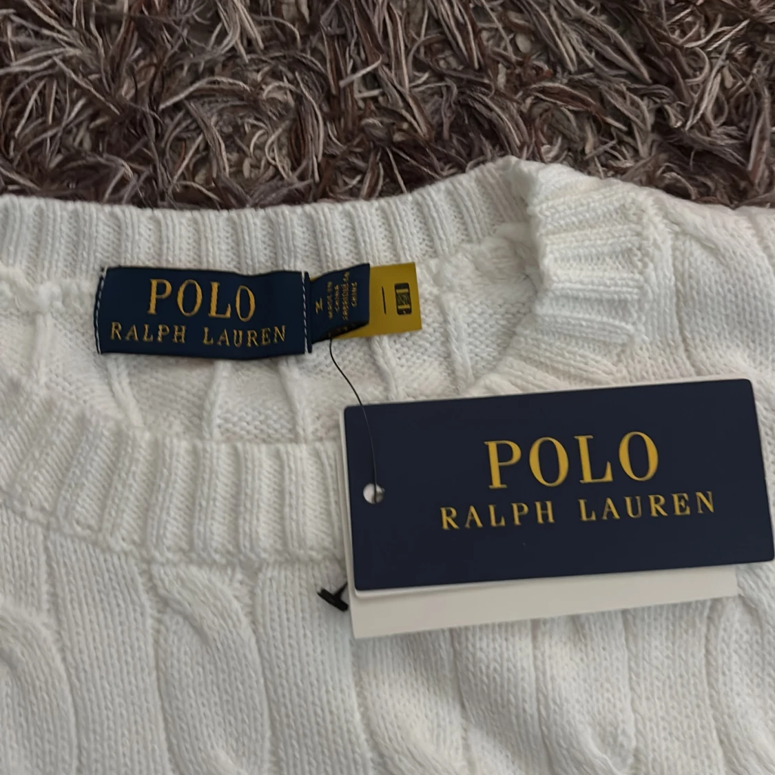 Vit kabelstickad tröja Polo Ralph Lauren - 2