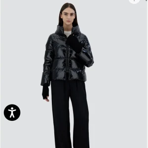 Svart vinterjacka Herno - Säljer en svart, glansig pufferjacka från Herno med hög krage och dragkedja framtill. Cape made from iconic gloss fabric, whose lacquered effect brings out the radiance and modern style of the garment's colours. Water-resistant and boasting a functional modern shape, this garment will give your city wardrobe that Herno-signature upgrade.  Regular fit High collar Two-way zip fastening Press stud-fastened pockets Goose down padding Står ej storlek men skulle säga Stl S Nypris 6200kr