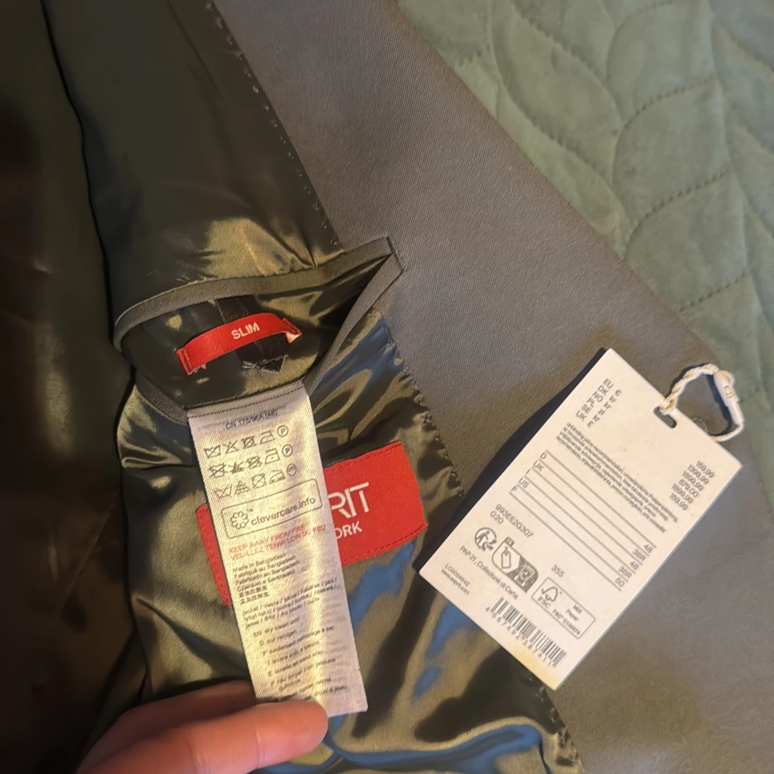 Grå kavaj slim fit från Esprit - 1