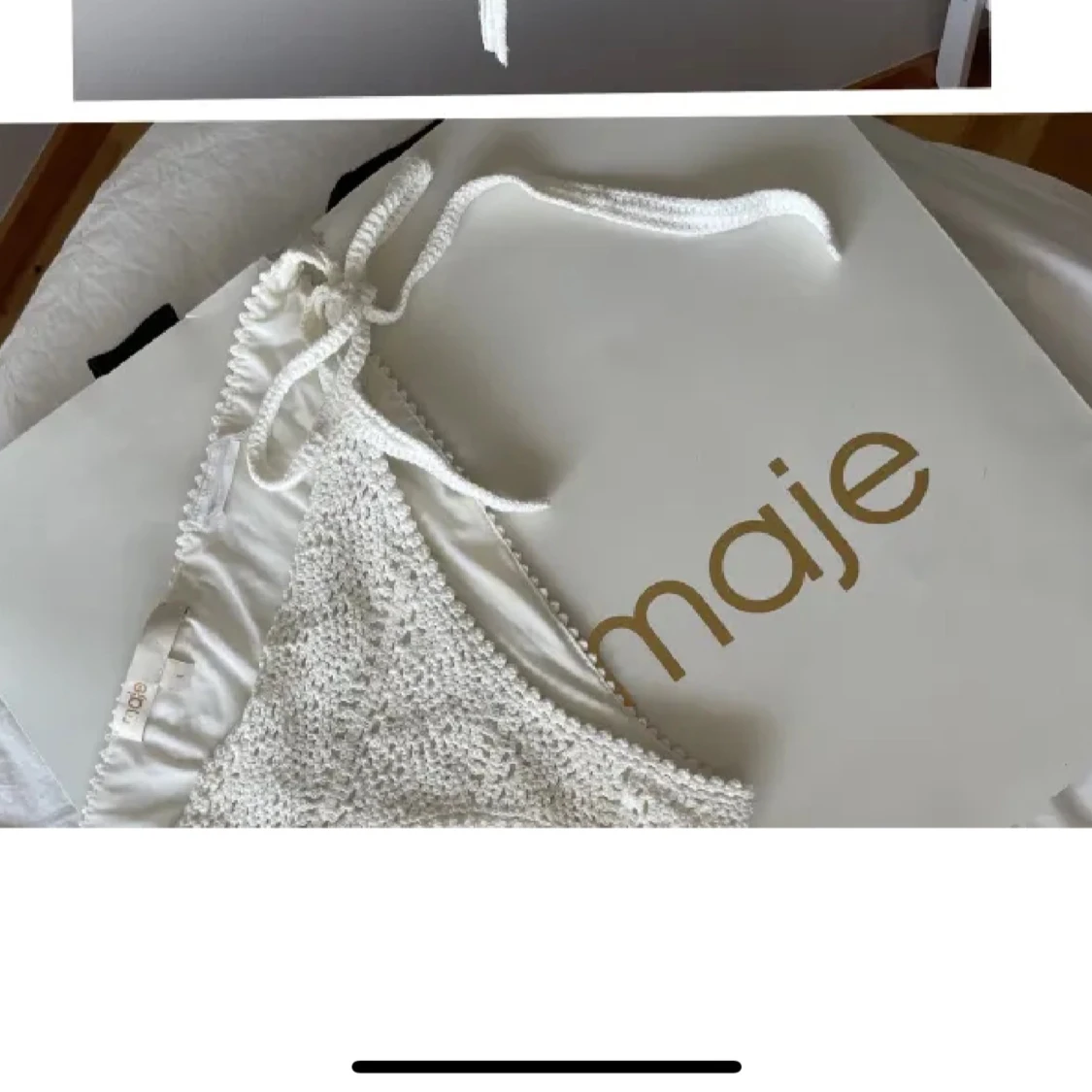 Vit virkad bikini från Maje