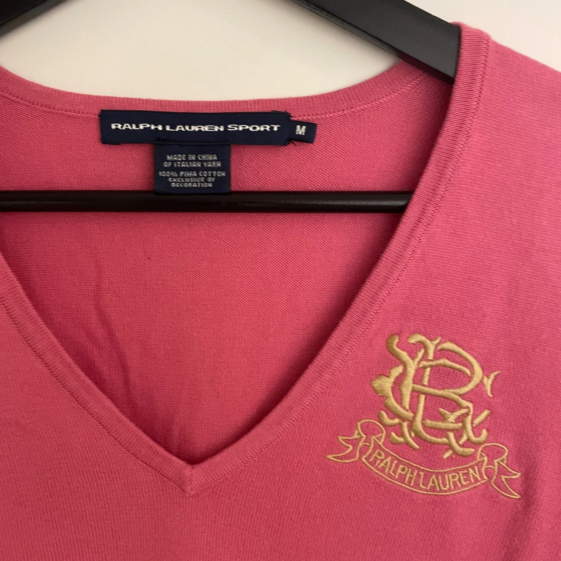 Rosa v-ringad tröja från Ralph Lauren - 1