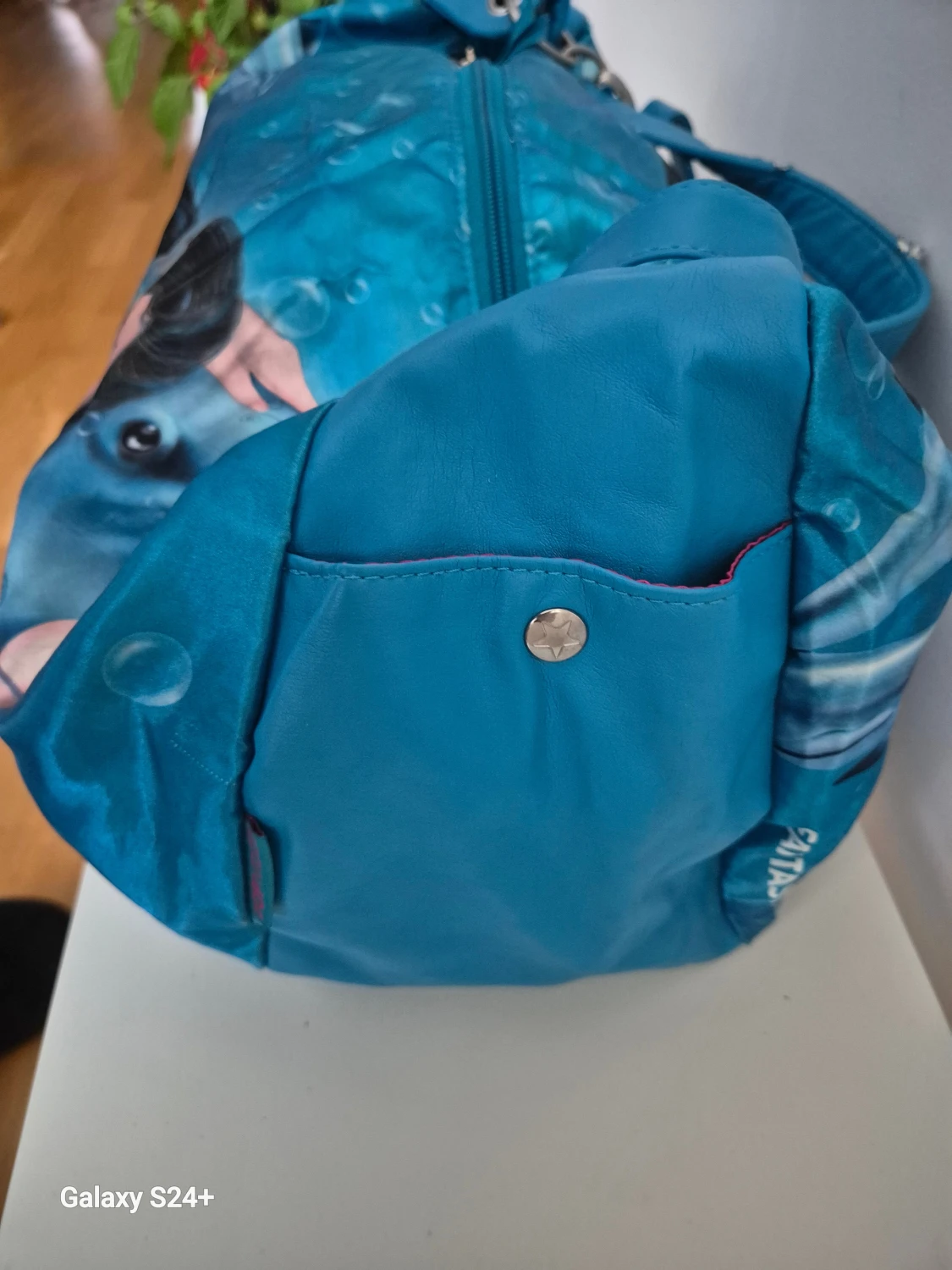 Blå axelväska Fantasy Model med delfiner - 2