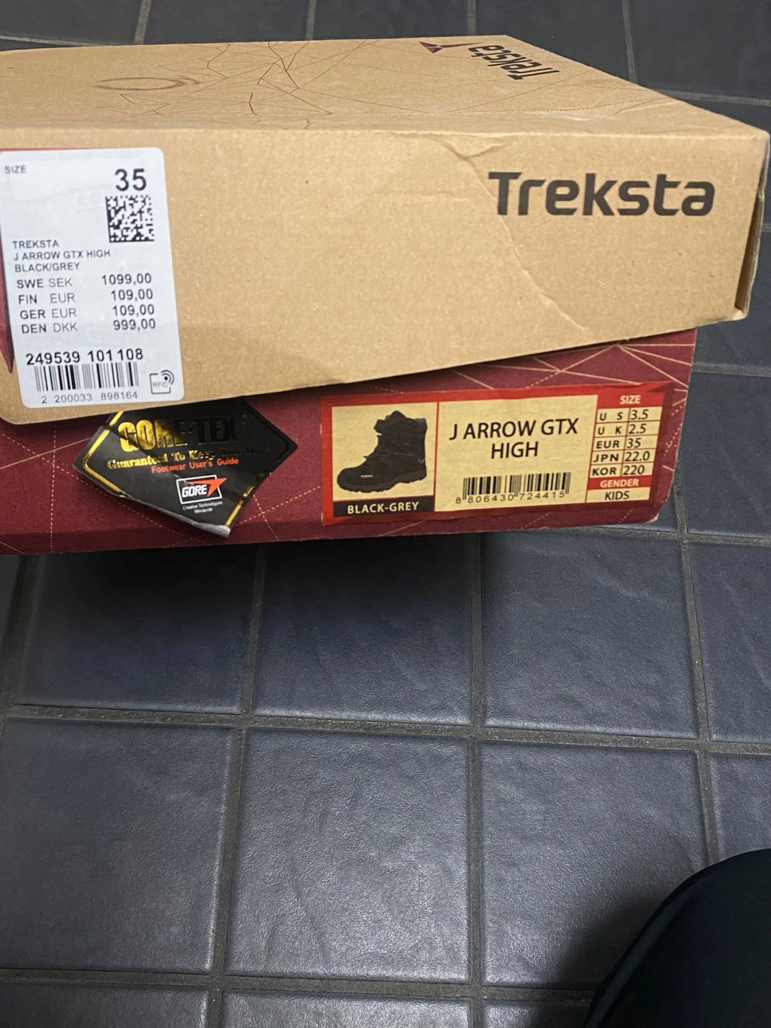 Treksta J Arrow GTX High Black/Grey - Size 35 EU - 6