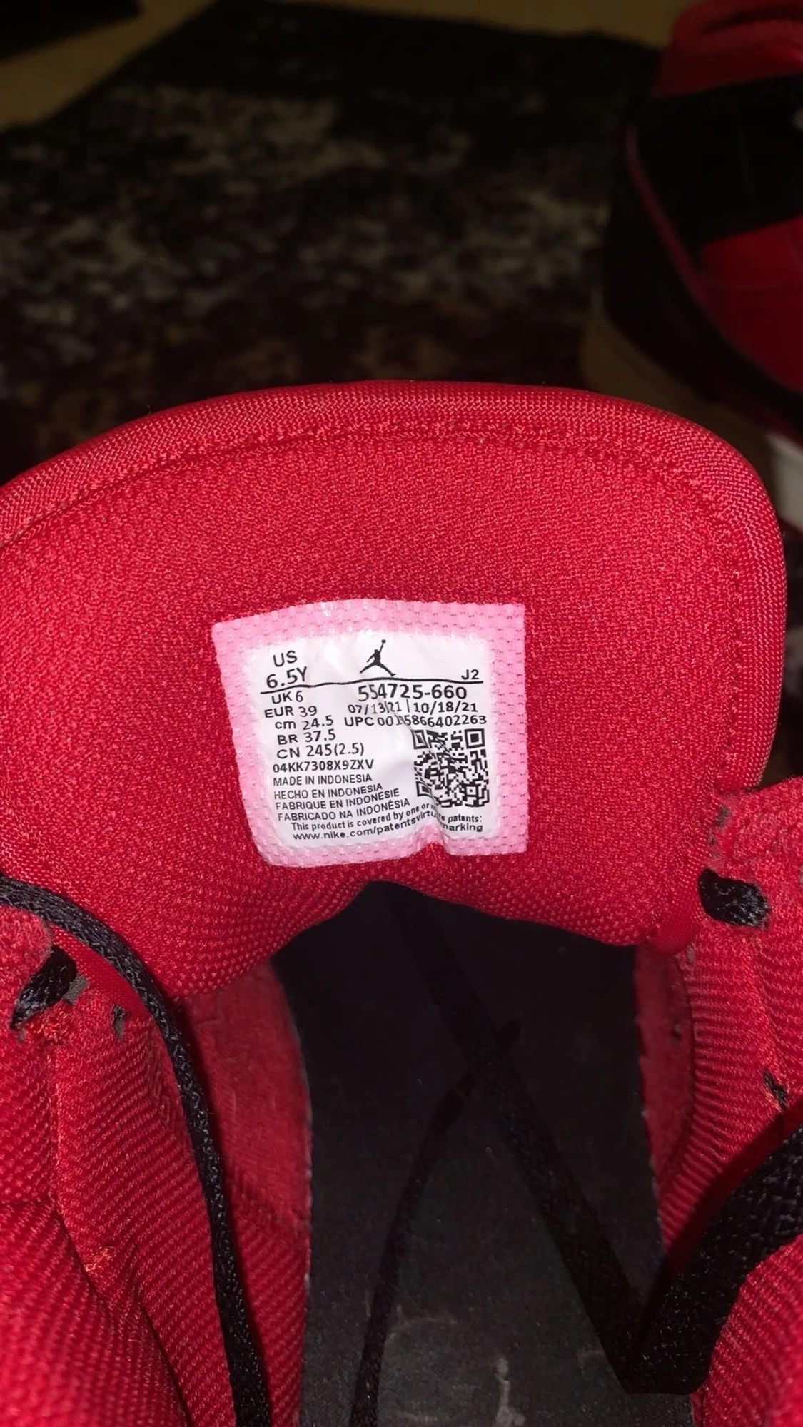 Nike Air Jordan 1 Mid röd/svart 39 - 2