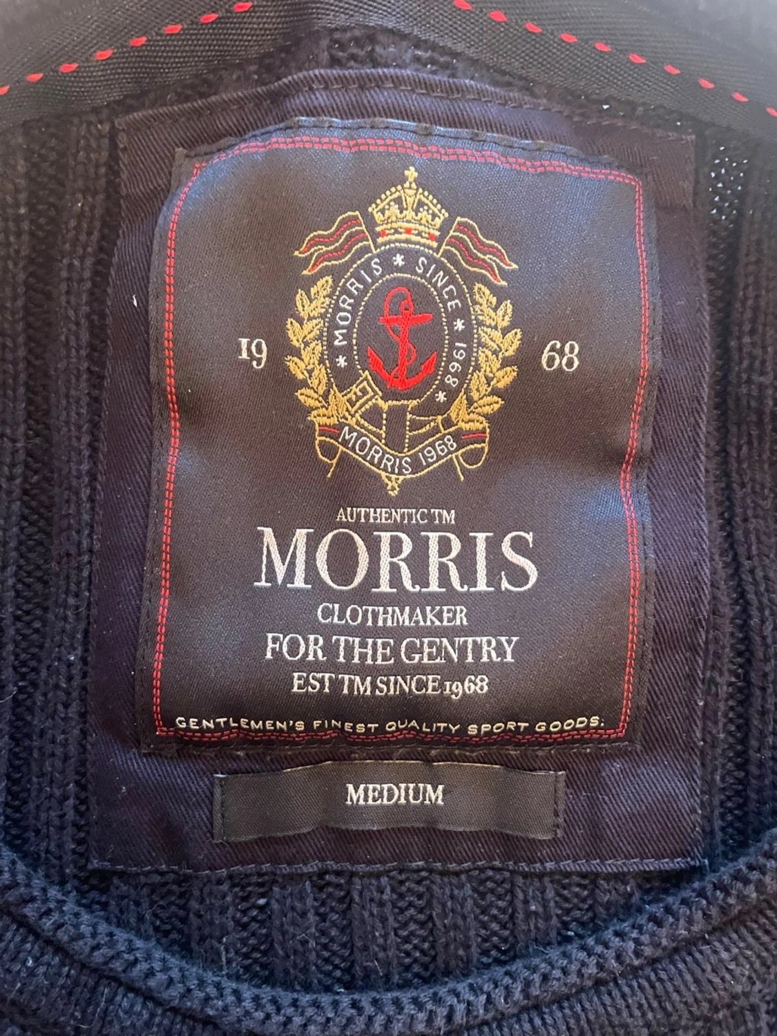 Mörkblå stickad tröja från Morris - 2