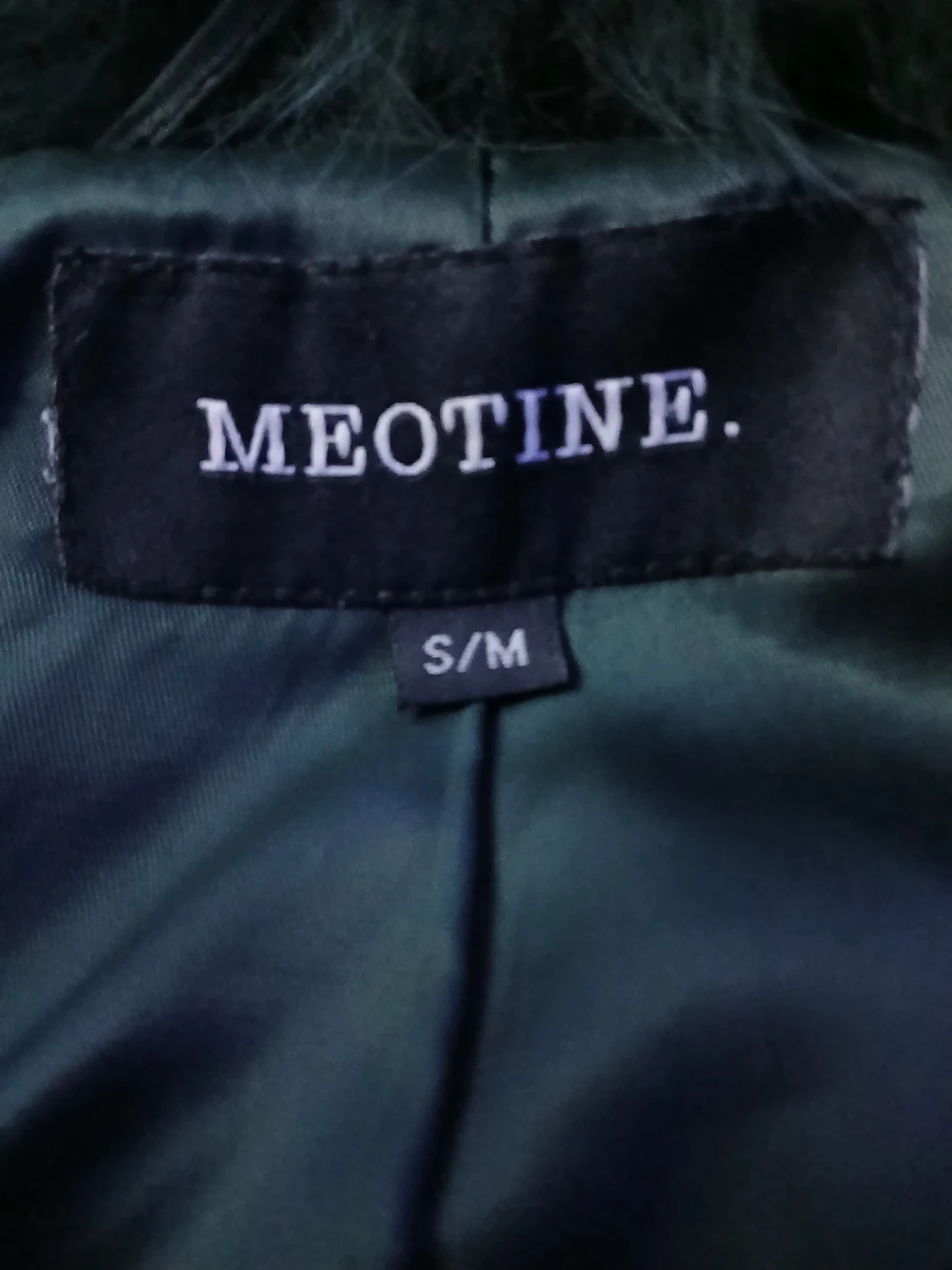 Mörkgrön pälsjacka från Meotine S/M - 2