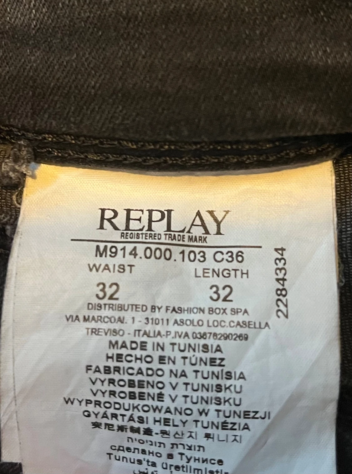 Replay Anbass svarta jeans, storlek 32 - 2