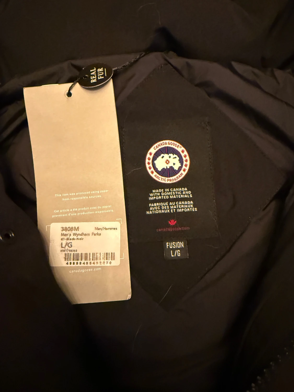 Svart Canada Goose Wyndham Parka - 1