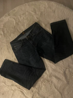 Lee Daren Zip Fly mörkblå jeans W28 L32 - Mycket bra skink inte nya men skicket är som det. Bara att skriva vid funderingar😊Säljer ett par Lee Daren Zip Fly jeans i mörkblå tvätt med klassisk femficksdesign och dragkedja. Jeansen har en rak passform och normal midja, tillverkade i slitstarkt denim. Modellen på bilden är 174. Ny pris ca 1300 (när jag köpte dom) därmed priset😁