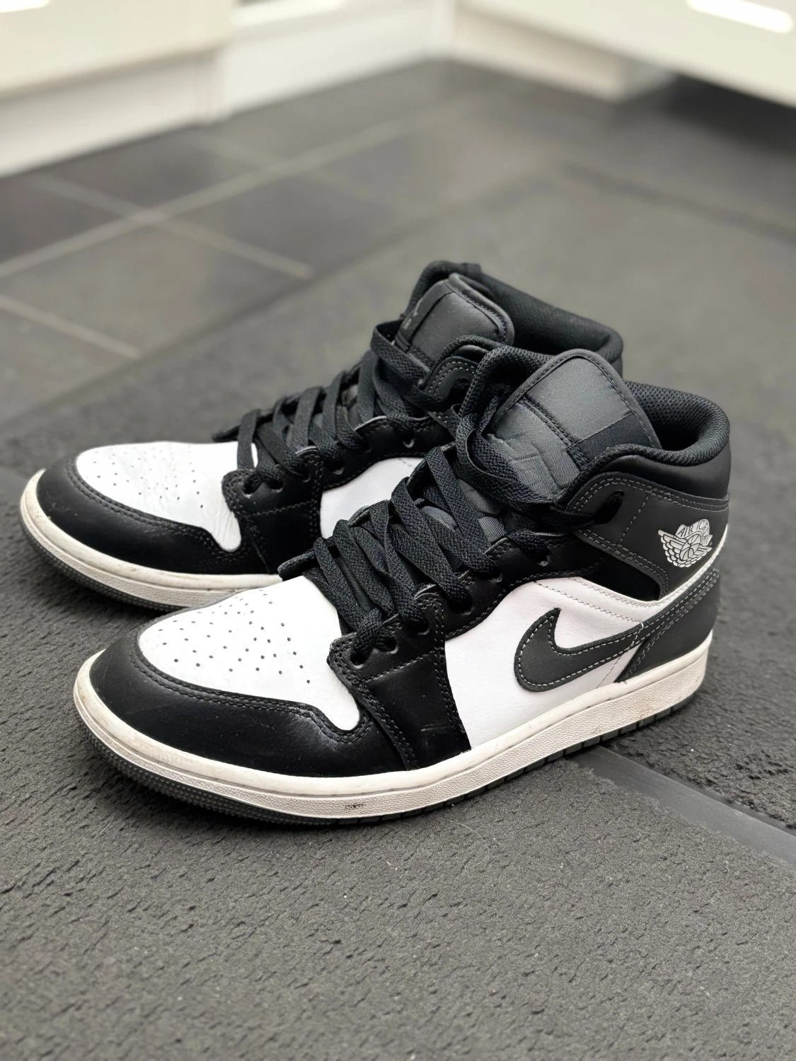 Nike Air Jordan 1 svart/vit/grå sneakers - 3