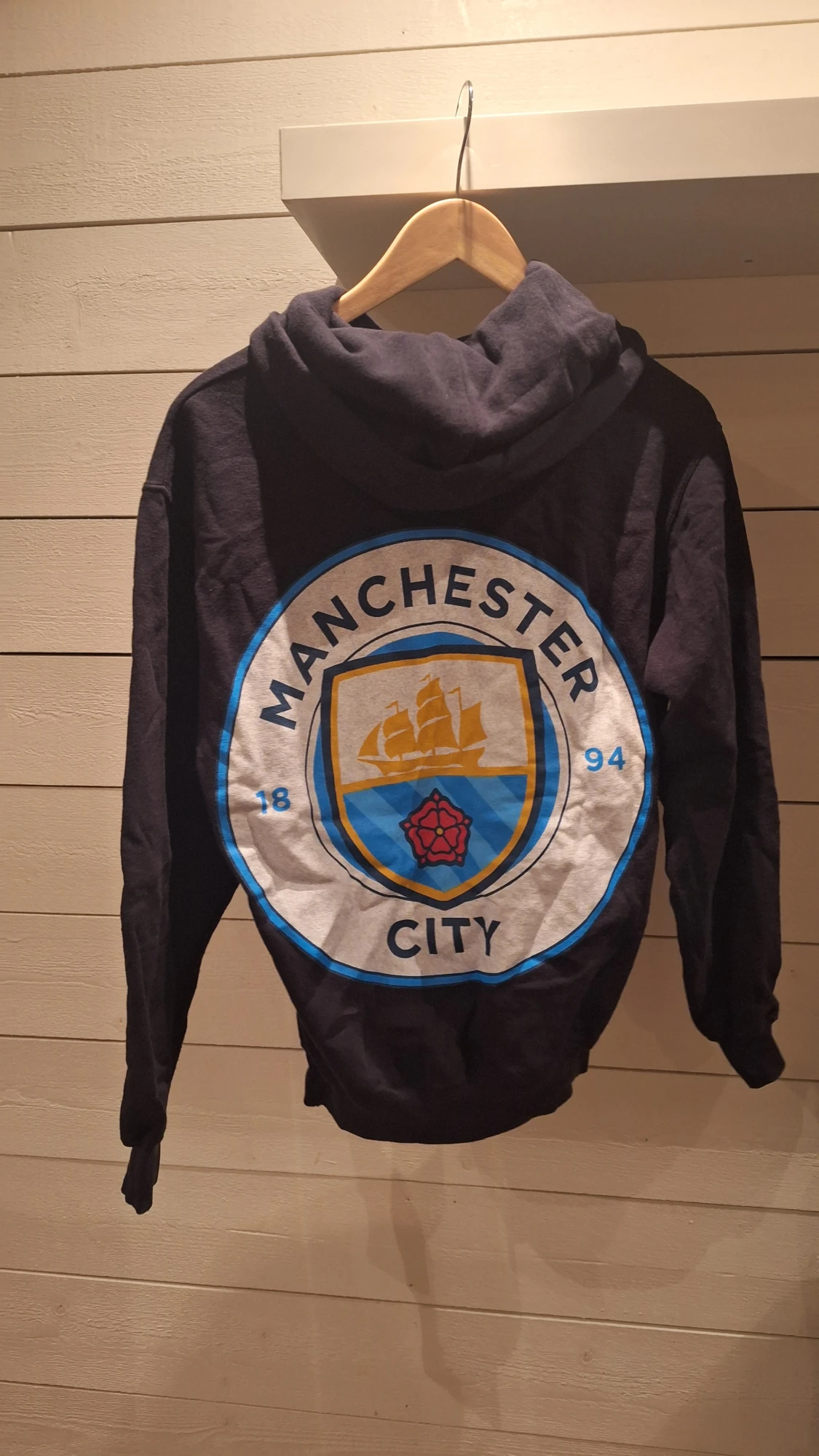Manchester City mörkblå hoodie - 1
