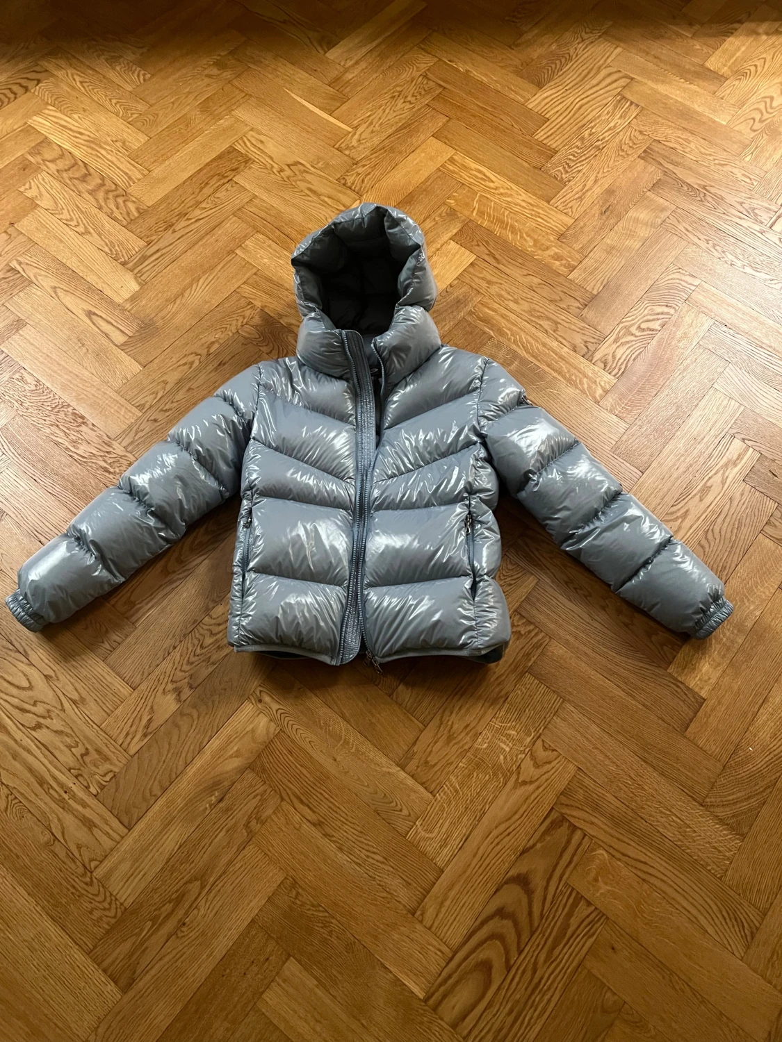 Ljusblå Colmar pufferjacka med huva - 3