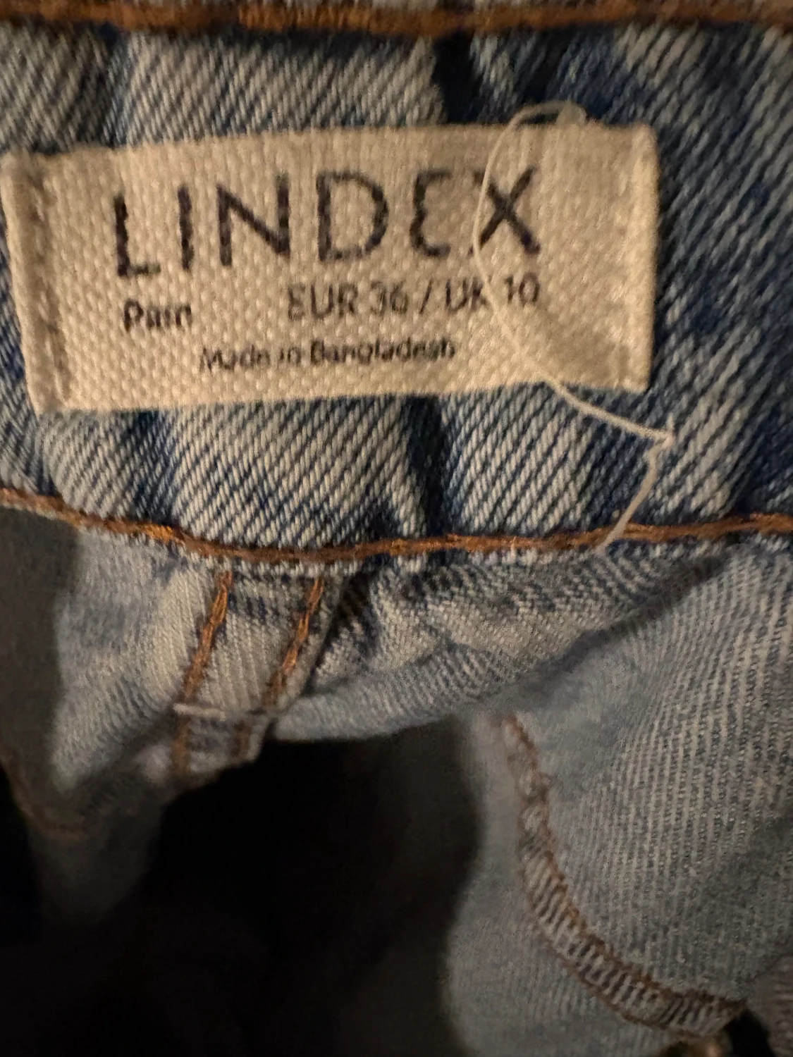 Blå raka jeans från Lindex, strl 36 - 1