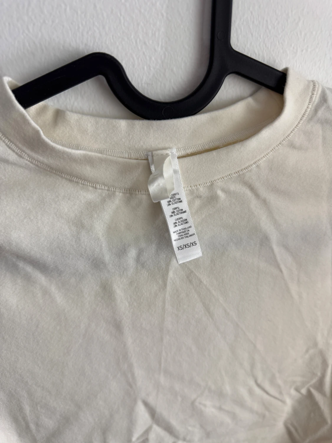 Vit t-shirt från SKIMS i bomull storlek XS - 1