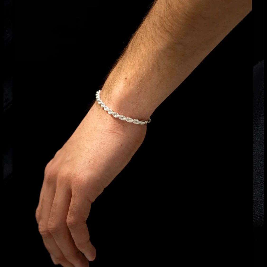 Flätat silverarmband ( BUDA) - 1