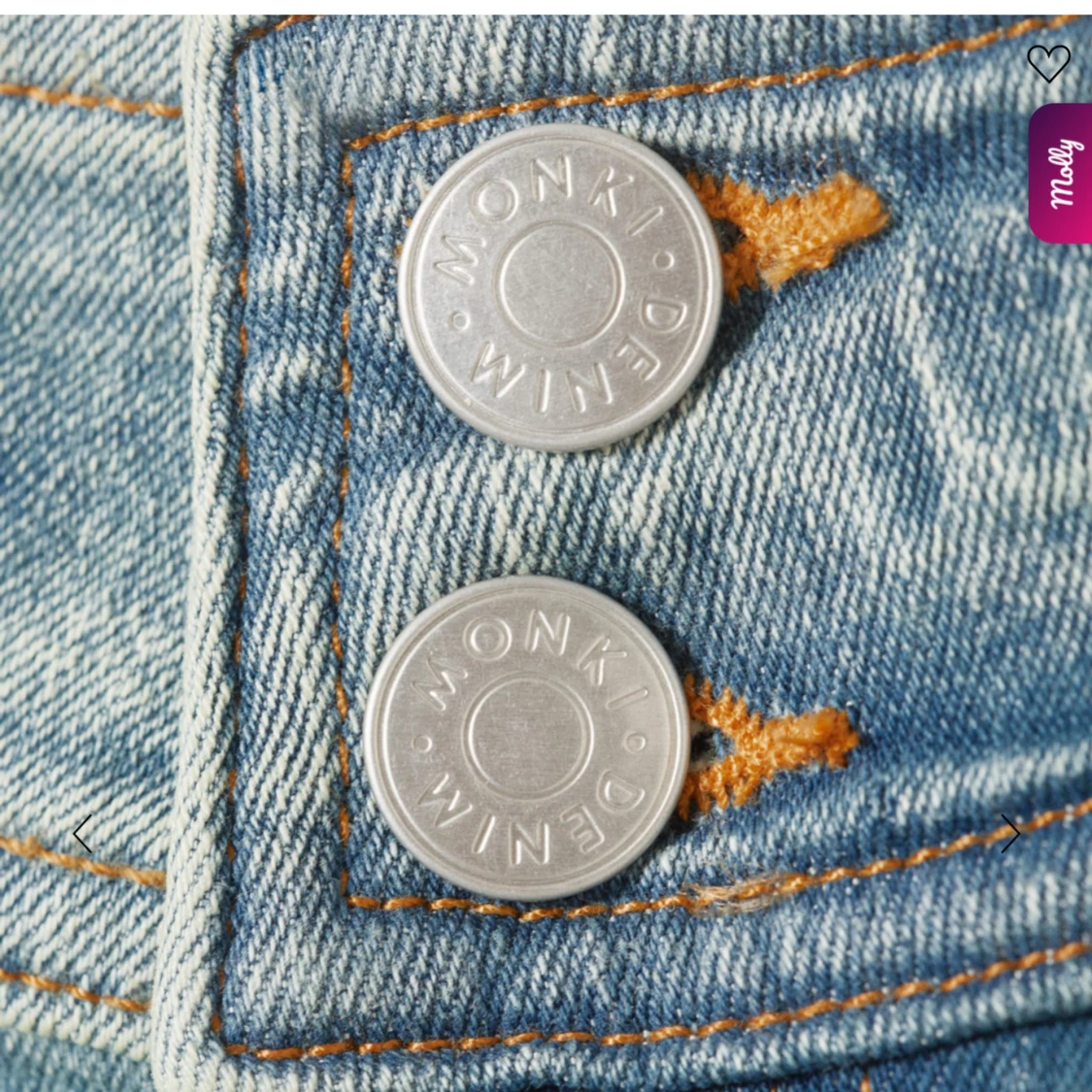 Bootcut jeans från Monki, ljusblå denim - 1