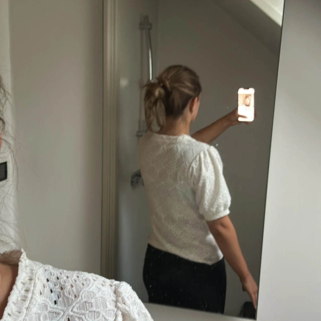 Vit spetsblus från Object - 3