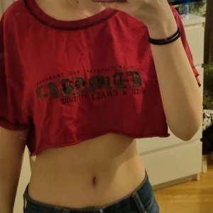 Croppad oversized t-shirt  - Säljer denna croppade t-shirten som på lappen är strl M, men skulle säga att den passar S bättre. I mycket fint skick!